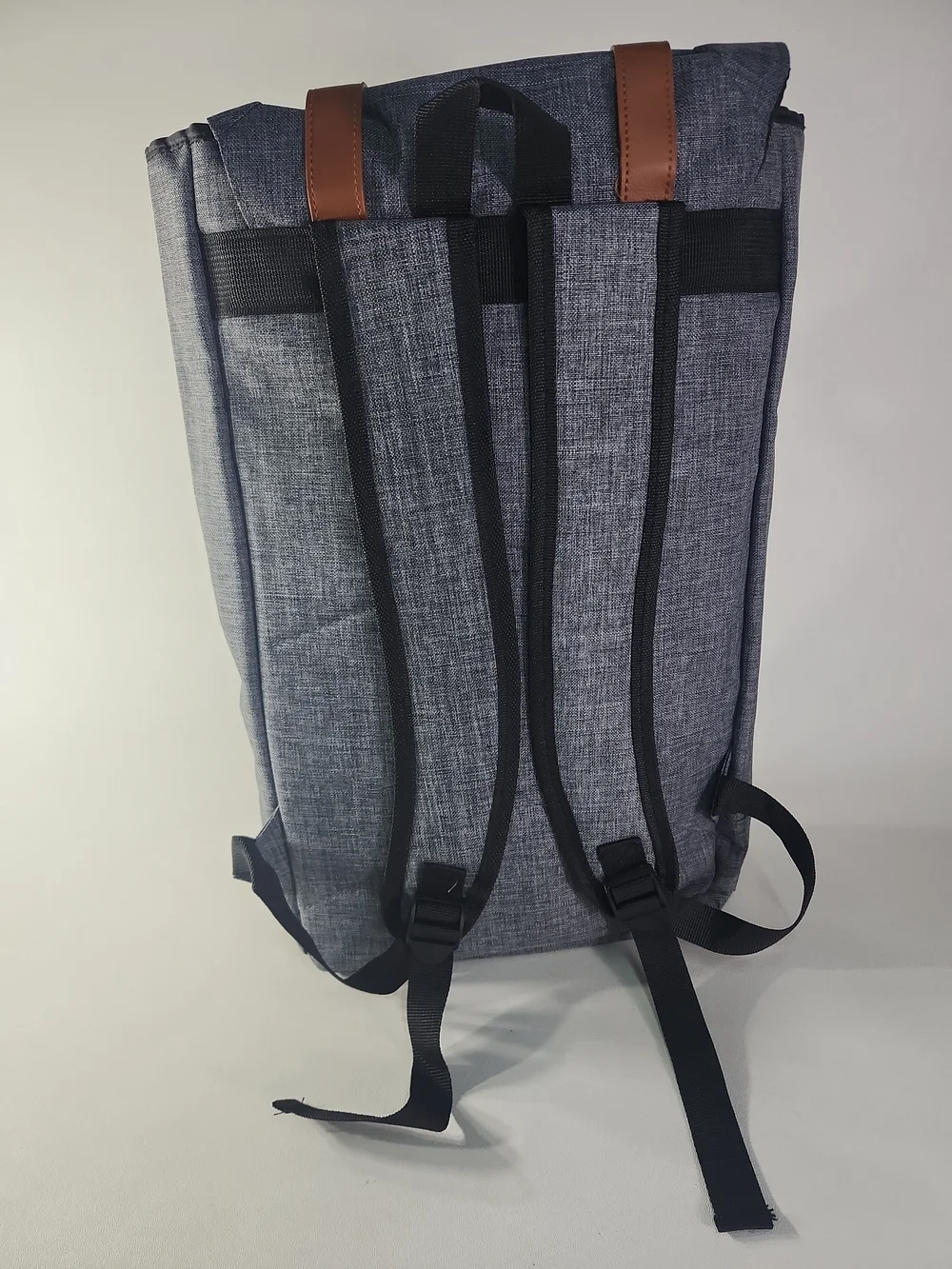Prestige Men's Grey Backpack with Tan Accents